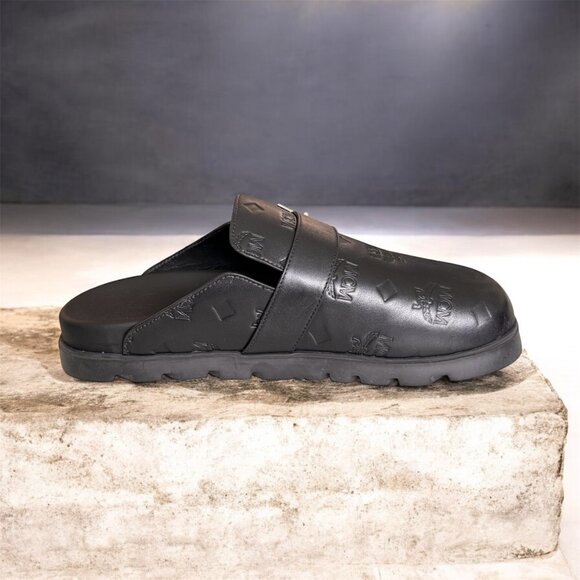 MCM Leather Men\'s Buckle‎ Clogs (Flat Mule In Black) Size 45 main image 6